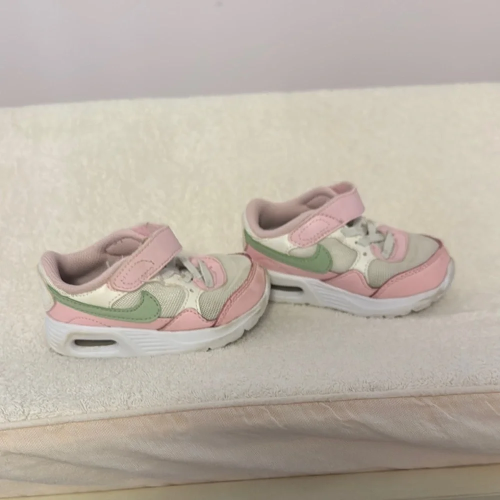 Nike Pink and Green Air Max Sneakers with Mesh Upper
